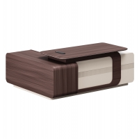 ΓΡΑΦΕΙΟ ΔΕΞΙΑ ΓΩΝΙΑ ΣΕΙΡΑ PRESIDENT HM2147R ΜΕΛΑΜΙΝΗ ΣΕ ΚΑΡΥΔΙ-ΜΠΕΖ 200x160x76Υεκ