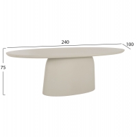 ΤΡΑΠΕΖΙ ΤΡΑΠΕΖΑΡΙΑΣ ΟΒΑΛ BRECCAN HM6577.02 ΜΠΕΖ FIBER CEMENT 240x100x75Υεκ. ΤΡΑΠΕΖΙ ΤΡΑΠΕΖΑΡΙΑΣ ΟΒΑΛ BRECCAN HM6577.02 ΜΠΕΖ FIBER CEMENT 240x100x75Υεκ.