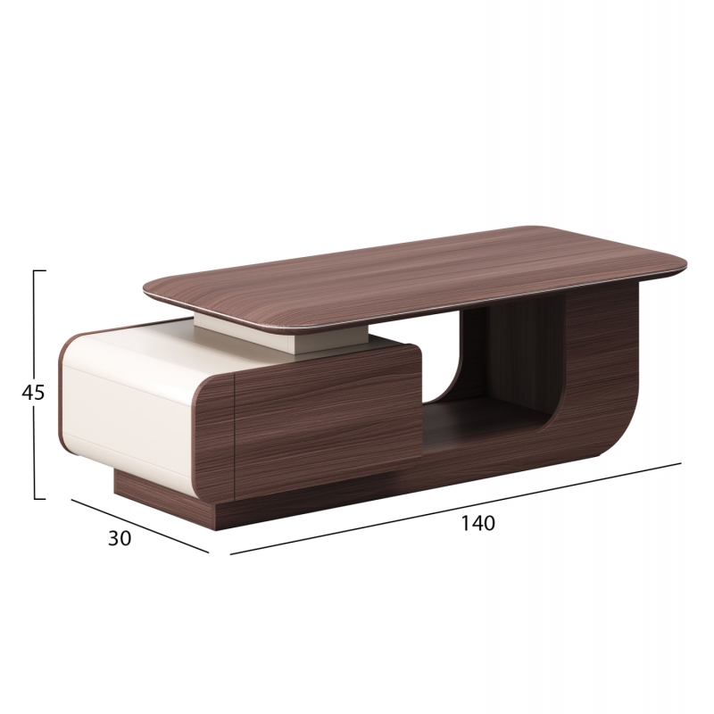 ΤΡΑΠΕΖΙ ΣΑΛΟΝΙΟΥ ΓΡΑΦΕΙΟΥ ΣΕΙΡΑ PRESIDENT HM2150 ΜΕΛΑΜΙΝΗ ΚΑΡΥΔΙ-ΜΠΕΖ 140x60x45Υεκ ΤΡΑΠΕΖΙ ΣΑΛΟΝΙΟΥ ΓΡΑΦΕΙΟΥ ΣΕΙΡΑ PRESIDENT HM2150 ΜΕΛΑΜΙΝΗ ΚΑΡΥΔΙ-ΜΠΕΖ 140x60x45Υεκ