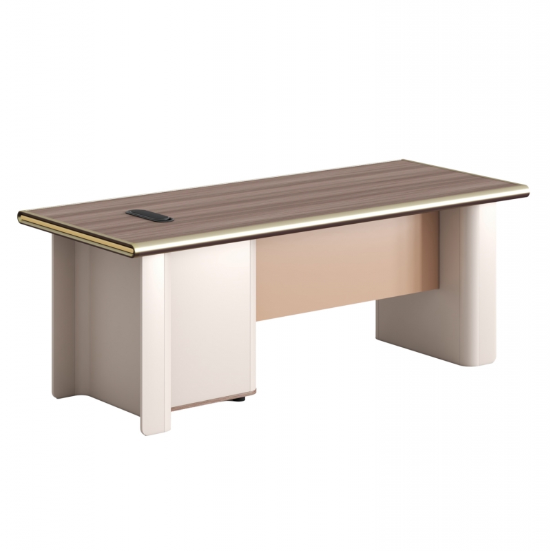 ΓΡΑΦΕΙΟ ΣΕΙΡΑ SUPERON HM2138 ΜΕΛΑΜΙΝΗ ΦΥΣΙΚΟ-ΜΠΕΖ 200x85x75Υεκ.