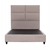 ΚΡΕΒΑΤΙ HMIΔΙΠΛΟ MILO ΑΠΟ ΜΠΕΖ ΥΦΑΣΜΑ HM646.32 ΓΙΑ ΣΤΡΩΜΑ 120x200 εκ.