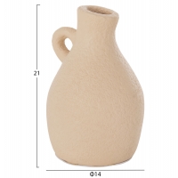 ΕΠΙΤΡΑΠΕΖΙΟ ΔΙΑΚΟΣΜΗΤΙΚΟ ΒΑΖΟ DECANT HM4667.02L ΤΕΡΑΚΟΤΑ ΣΕ ΚΡΕΜ--Φ14x21Υεκ.