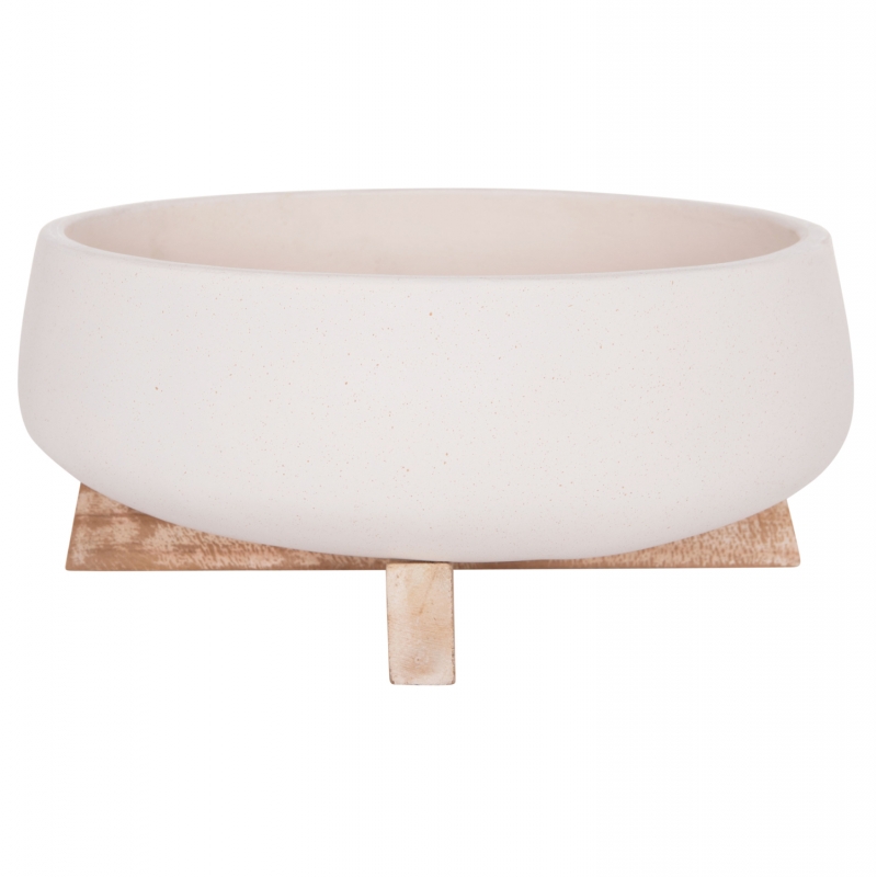 ΓΛΑΣΤΡΑ ΕΣ.ΧΩΡΟΥ FRELLO HM4674.02M ΛΕΥΚΟ FIBER CEMENT--TEAK ΒΑΣΗ 27x26,5x12Υεκ.