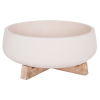 ΓΛΑΣΤΡΑ ΕΣ.ΧΩΡΟΥ FRELLO HM4674.02M ΛΕΥΚΟ FIBER CEMENT--TEAK ΒΑΣΗ 27x26,5x12Υεκ.