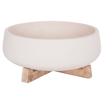 ΓΛΑΣΤΡΑ ΕΣ.ΧΩΡΟΥ FRELLO HM4674.02M ΛΕΥΚΟ FIBER CEMENT--TEAK ΒΑΣΗ 27x26,5x12Υεκ.