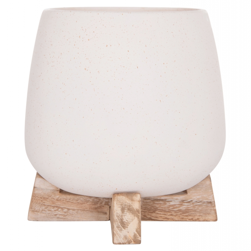 ΓΛΑΣΤΡΑ ΕΣ.ΧΩΡΟΥ FRELLO HM4674.02S ΛΕΥΚΟ FIBER CEMENT--TEAK ΒΑΣΗ 14,5x14,5x16Υεκ.