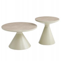 ΣΕΤ 2 ΤΡΑΠΕΖΙA ΣΑΛΟΝΙΟΥ LYNX HM18316.94 Β' ΔΙΑΛΟΓΗΣ-ΜΕΤΑΛΛΟ & SINTERED STONE TOP