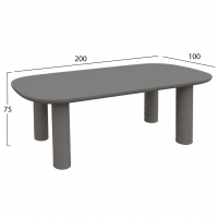 ΤΡΑΠΕΖΙ ΤΡΑΠΕΖΑΡΙΑΣ KIORA HM6597.01 ΓΚΡΙ FIBER CEMENT 200x100x75Υεκ ΤΡΑΠΕΖΙ ΤΡΑΠΕΖΑΡΙΑΣ KIORA HM6597.01 ΓΚΡΙ FIBER CEMENT 200x100x75Υεκ