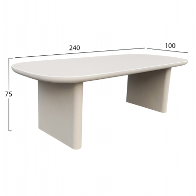 ΤΡΑΠΕΖΙ ΤΡΑΠΕΖΑΡΙΑΣ AZAMI HM6600.02 ΜΠΕΖ FIBER CEMENT 240x100x75Υεκ. ΤΡΑΠΕΖΙ ΤΡΑΠΕΖΑΡΙΑΣ AZAMI HM6600.02 ΜΠΕΖ FIBER CEMENT 240x100x75Υεκ.