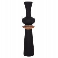 ΔΙΑΚΟΣΜΗΤΙΚΟ ΒΑΖΟ ΔΑΠΕΔΟΥ NEBULA HM4660.01L FIBER CEMENT ΜΑΥΡΟ--ΞΥΛΟ ΤΕΑΚ Φ45x172Υεκ