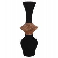 ΔΙΑΚΟΣΜΗΤΙΚΟ ΒΑΖΟ ΔΑΠΕΔΟΥ NEBULA HM4660.01S FIBER CEMENT ΜΑΥΡΟ--ΞΥΛΟ ΤΕΑΚ Φ45x115Υεκ