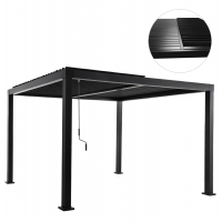 ΒΙΟΚΛΙΜΑΤΙΚΗ ΠΕΡΓΚΟΛΑ ΑΛΟΥΜΙΝΙΟΥ PREMIUM FRANIO HM6609.01 ΜΑΥΡΟ 300x300x240Υ