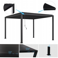 ΒΙΟΚΛΙΜΑΤΙΚΗ ΠΕΡΓΚΟΛΑ ΑΛΟΥΜΙΝΙΟΥ DOMECIL HM6612.01 ΜΕ ΜΕΤΑΛ. ΠΕΡΣΙΔΕΣ--300x400x240Υ