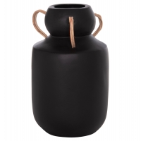 ΔΙΑΚΟΣΜΗΤΙΚΟ ΒΑΖΟ MIBO HM4688.01M ΤΕΡΑΚΟΤΑ ΜΑΥΡH--ΧΕΡΟΥΛΙΑ ΦΥΣΙΚΟ RATTAN Φ16,5x26Υεκ