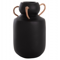 ΔΙΑΚΟΣΜΗΤΙΚΟ ΒΑΖΟ MIBO HM4688.01M ΤΕΡΑΚΟΤΑ ΜΑΥΡH--ΧΕΡΟΥΛΙΑ ΦΥΣΙΚΟ RATTAN Φ16,5x26Υεκ