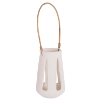 ΕΠΙΤΡΑΠΕΖΙΟ ΦΑΝΑΡΙ ERANTYL HM4696.02L ΛΕΥΚΟ FIBER CEMENT & ΧΕΡΟΥΛΙ RATTAN Φ17x27Yεκ.