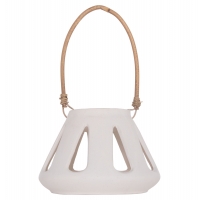 ΕΠΙΤΡΑΠΕΖΙΟ ΦΑΝΑΡΙ ERANTYL HM4696.02S ΛΕΥΚΟ FIBER CEMENT & ΧΕΡΟΥΛΙ RATTAN Φ25x17Yεκ.