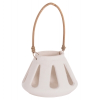 ΕΠΙΤΡΑΠΕΖΙΟ ΦΑΝΑΡΙ ERANTYL HM4696.02S ΛΕΥΚΟ FIBER CEMENT & ΧΕΡΟΥΛΙ RATTAN Φ25x17Yεκ.