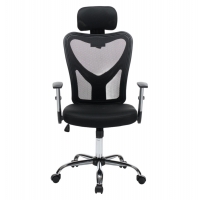 ΚΑΡΕΚΛΑ ΓΡΑΦΕΙΟΥ CUORE HM1207.01 ΜΑΥΡΟΣ ΣΚΕΛΕΤΟΣ-ΜΑΥΡΟ MESH 63x61x125Υεκ