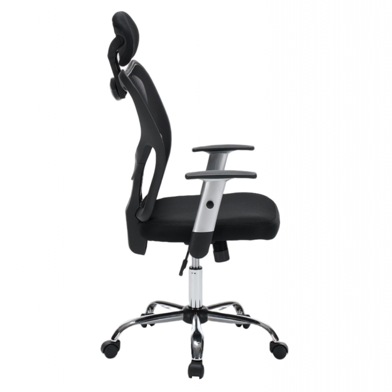 ΚΑΡΕΚΛΑ ΓΡΑΦΕΙΟΥ CUORE HM1207.01 ΜΑΥΡΟΣ ΣΚΕΛΕΤΟΣ-ΜΑΥΡΟ MESH 63x61x125Υεκ