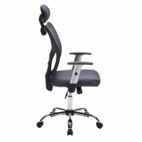 ΚΑΡΕΚΛΑ ΓΡΑΦΕΙΟΥ CUORE HM1207.02 ΜΑΥΡΟΣ ΣΚΕΛΕΤΟΣ-ΓΚΡΙ MESH 63x61x125Υεκ