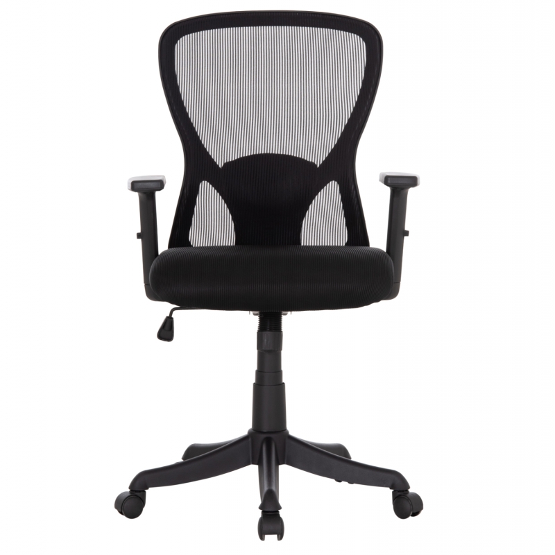 ΚΑΡΕΚΛΑ ΓΡΑΦΕΙΟΥ KRAM HM1208.01 ΜΑΥΡΟΣ ΣΚΕΛΕΤΟΣ--ΜΑΥΡΟ MESH 64x64x100-108Υεκ.