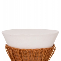 ΤΡΑΠΕΖΙ ΒΟΗΘΗΤΙΚΟ PERRAL HM18164.02S FIBER CEMENT ΛΕΥΚΟ-ΦΥΣΙΚΟ RATTAN--Φ42x36Υεκ