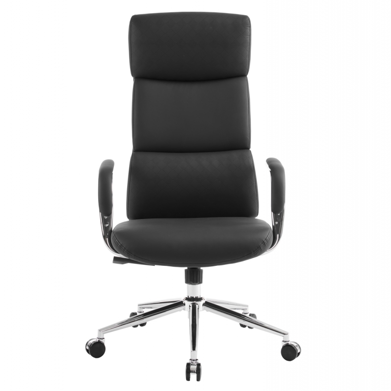 ΚΑΡΕΚΛΑ ΓΡΑΦΕΙΟΥ MEITE HM18353.01 ΜΑΥΡΟ PU ΔΕΡΜΑ--ΒΑΣΗ ΧΡΩΜΙΟΥ 66x71x127Υεκ