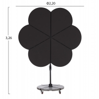 ΟΜΠΡΕΛΑ ΜΕ ΒΑΣΗ ΣΕΙΡΑ CANNOPY (flower) HM21286.01 ΑΛΟΥΜΙΝΙΟ-ΓΡΑΝΙΤΗΣ-ΜΟΛΥΒΙ ΧΡΩΜΑ 2,38x2,2μ