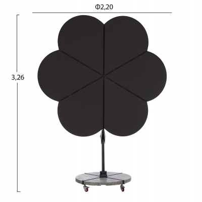 ΟΜΠΡΕΛΑ ΜΕ ΒΑΣΗ ΣΕΙΡΑ CANNOPY (flower) HM21286.01 ΑΛΟΥΜΙΝΙΟ-ΓΡΑΝΙΤΗΣ-ΜΟΛΥΒΙ ΧΡΩΜΑ 2,38x2,2μ