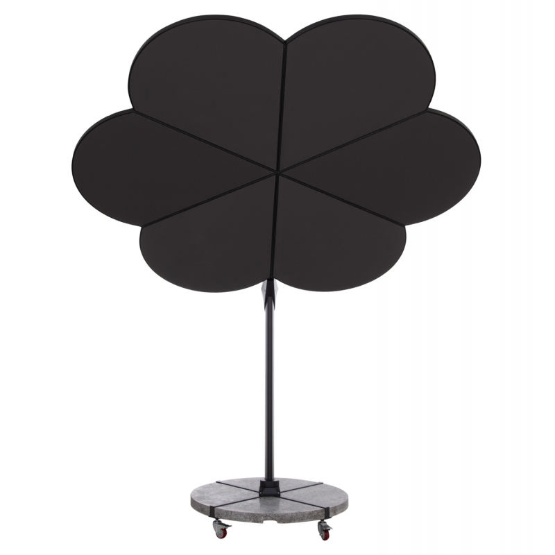 ΟΜΠΡΕΛΑ ΜΕ ΒΑΣΗ ΣΕΙΡΑ CANNOPY (flower) HM21286.01 ΑΛΟΥΜΙΝΙΟ-ΓΡΑΝΙΤΗΣ-ΜΟΛΥΒΙ ΧΡΩΜΑ 2,38x2,2μ