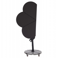 ΟΜΠΡΕΛΑ ΜΕ ΒΑΣΗ ΣΕΙΡΑ CANNOPY (flower) HM21286.01 ΑΛΟΥΜΙΝΙΟ-ΓΡΑΝΙΤΗΣ-ΜΟΛΥΒΙ ΧΡΩΜΑ 2,38x2,2μ