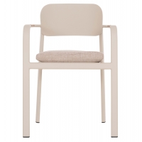 ΠΟΛΥΘΡΟΝΑ ΤΡΑΠΕΖΑΡΙΑΣ ELARA HM6414.05 ΜΠΕΖ ΑΛΟΥΜΙΝΙΟ-OLEFIN--ΞΥΛΟ TEAK 56x62x78Υεκ.