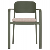 ΠΟΛΥΘΡΟΝΑ ΤΡΑΠΕΖΑΡΙΑΣ ELARA HM6414.06 ΠΡΑΣΙΝΟ ΑΛΟΥΜΙΝΙΟ-ΜΠΕΖ OLEFIN--TEAK 56x62x78Υεκ