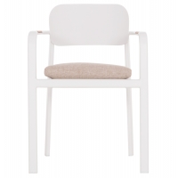 ΠΟΛΥΘΡΟΝΑ ΤΡΑΠΕΖΑΡΙΑΣ ELARA HM6414.02 ΛΕΥΚΟ ΑΛΟΥΜΙΝΙΟ-ΜΠΕΖ OLEFIN--TEAK 56x62x78Υεκ