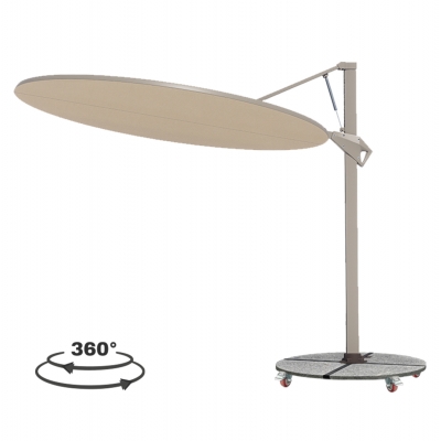 ΟΜΠΡΕΛΑ ΜΕ ΒΑΣΗ ΣΕΙΡΑ CANNOPY HM21285.01 ΑΛΟΥΜΙΝΙΟ & ΓΡΑΝΙΤΗΣ-ΜΟΛΥΒΙ ΧΡΩΜΑ Φ2,2μ