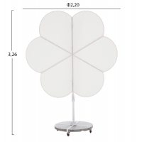 ΟΜΠΡΕΛΑ ΜΕ ΒΑΣΗ ΣΕΙΡΑ CANNOPY (flower) HM21286.02 ΑΛΟΥΜΙΝΙΟ-ΓΡΑΝΙΤΗΣ-ΛΕΥΚΟ 2,38x2,2μ