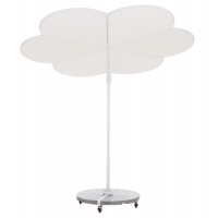 ΟΜΠΡΕΛΑ ΜΕ ΒΑΣΗ ΣΕΙΡΑ CANNOPY (flower) HM21286.02 ΑΛΟΥΜΙΝΙΟ-ΓΡΑΝΙΤΗΣ-ΛΕΥΚΟ 2,38x2,2μ