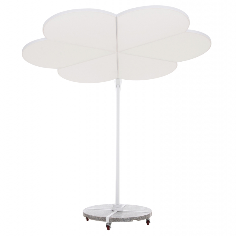 ΟΜΠΡΕΛΑ ΜΕ ΒΑΣΗ ΣΕΙΡΑ CANNOPY (flower) HM21286.02 ΑΛΟΥΜΙΝΙΟ-ΓΡΑΝΙΤΗΣ-ΛΕΥΚΟ 2,38x2,2μ