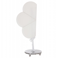 ΟΜΠΡΕΛΑ ΜΕ ΒΑΣΗ ΣΕΙΡΑ CANNOPY (flower) HM21286.02 ΑΛΟΥΜΙΝΙΟ-ΓΡΑΝΙΤΗΣ-ΛΕΥΚΟ 2,38x2,2μ