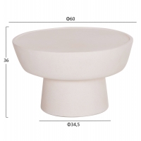 ΤΡΑΠΕΖΙ ΣΑΛΟΝΙΟΥ PIRSON HM18155.02 FIBER CEMENT ΣΕ ΛΕΥΚΟ--Φ60x36Υεκ.