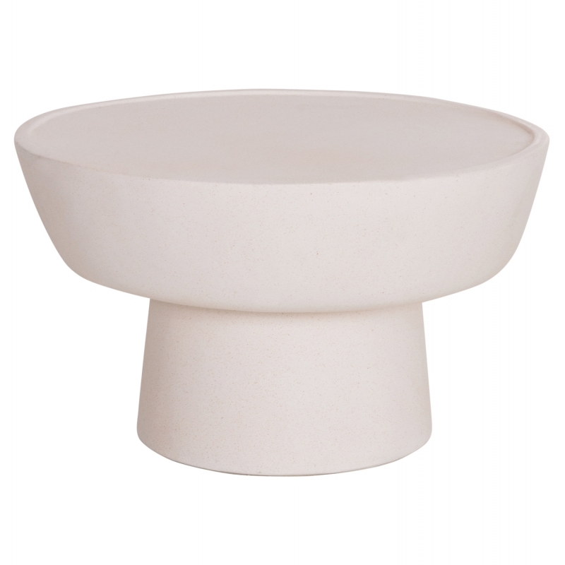 ΤΡΑΠΕΖΙ ΣΑΛΟΝΙΟΥ PIRSON HM18155.02 FIBER CEMENT ΣΕ ΛΕΥΚΟ--Φ60x36Υεκ.