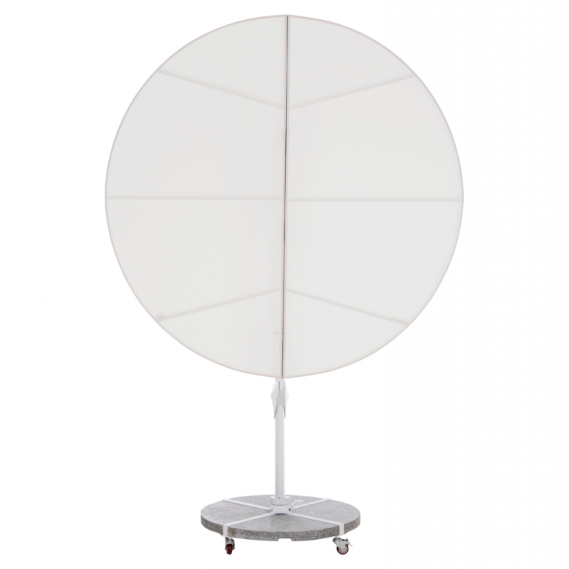 ΟΜΠΡΕΛΑ ΜΕ ΒΑΣΗ ΣΕΙΡΑ CANNOPY HM21285.02 ΑΛΟΥΜΙΝΙΟ & ΓΡΑΝΙΤΗΣ-ΛΕΥΚΟ ΧΡΩΜΑ Φ2,2μ