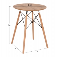 ΣΕΤ ΤΡΑΠΕΖΑΡΙΑΣ 3ΤΜΧ TWIST HM21370 ΣΤΡΟΓΓΥΛΟ ΤΡΑΠΕΖΙ Φ60 & 2 ΚΑΡΕΚΛΕΣ ΣΕ ΚΑΠΟΥΤΣΙΝΟ