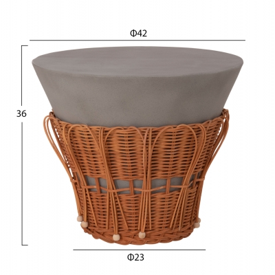 ΤΡΑΠΕΖΙ ΒΟΗΘΗΤΙΚΟ PERRAL HM18164.03S FIBER CEMENT ΓΚΡΙ-ΦΥΣΙΚΟ RATTAN--Φ42x36Υεκ ΤΡΑΠΕΖΙ ΒΟΗΘΗΤΙΚΟ PERRAL HM18164.03S FIBER CEMENT ΓΚΡΙ-ΦΥΣΙΚΟ RATTAN--Φ42x36Υεκ