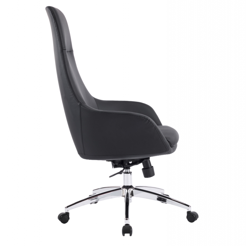 ΚΑΡΕΚΛΑ ΓΡΑΦΕΙΟΥ BEKKER HM18359.01 ΜΑΥΡΟ PU ΔΕΡΜΑ--ΒΑΣΗ ΧΡΩΜΙΟΥ 67x67x126Υεκ