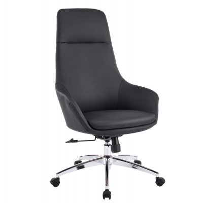 ΚΑΡΕΚΛΑ ΓΡΑΦΕΙΟΥ BEKKER HM18359.01 ΜΑΥΡΟ PU ΔΕΡΜΑ--ΒΑΣΗ ΧΡΩΜΙΟΥ 67x67x126Υεκ