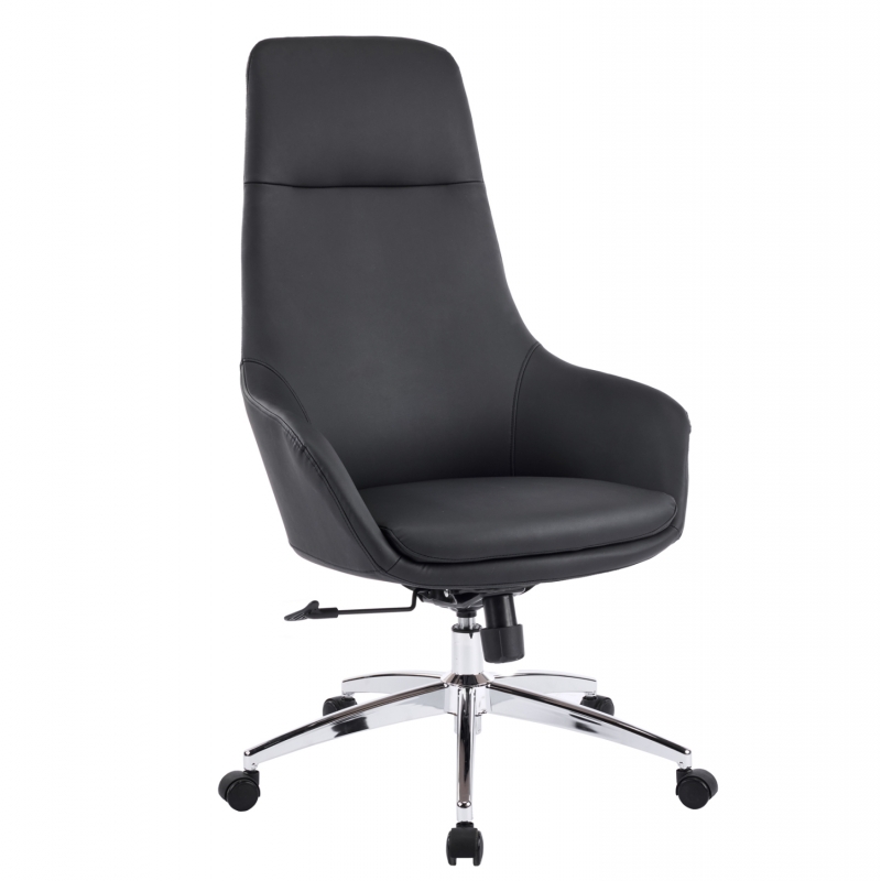 ΚΑΡΕΚΛΑ ΓΡΑΦΕΙΟΥ BEKKER HM18359.01 ΜΑΥΡΟ PU ΔΕΡΜΑ--ΒΑΣΗ ΧΡΩΜΙΟΥ 67x67x126Υεκ