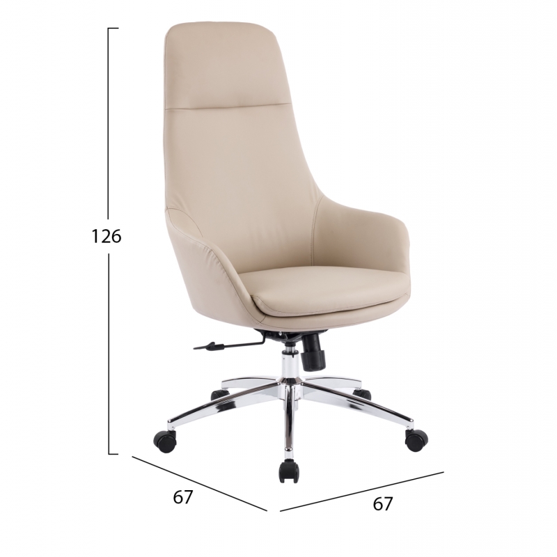 ΚΑΡΕΚΛΑ ΓΡΑΦΕΙΟΥ BEKKER HM18359.02 ΜΠΕΖ PU ΔΕΡΜΑ--ΒΑΣΗ ΧΡΩΜΙΟΥ 67x67x126Υεκ ΚΑΡΕΚΛΑ ΓΡΑΦΕΙΟΥ BEKKER HM18359.02 ΜΠΕΖ PU ΔΕΡΜΑ--ΒΑΣΗ ΧΡΩΜΙΟΥ 67x67x126Υεκ