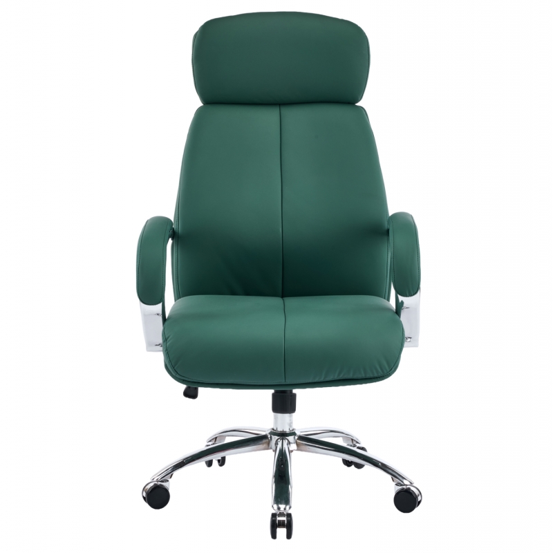 ΚΑΡΕΚΛΑ ΓΡΑΦΕΙΟΥ TOREN HM18357.07 ΠΡΑΣΙΝΟ PU ΔΕΡΜΑ--ΒΑΣΗ ΧΡΩΜΙΟΥ 66x74x128Υεκ